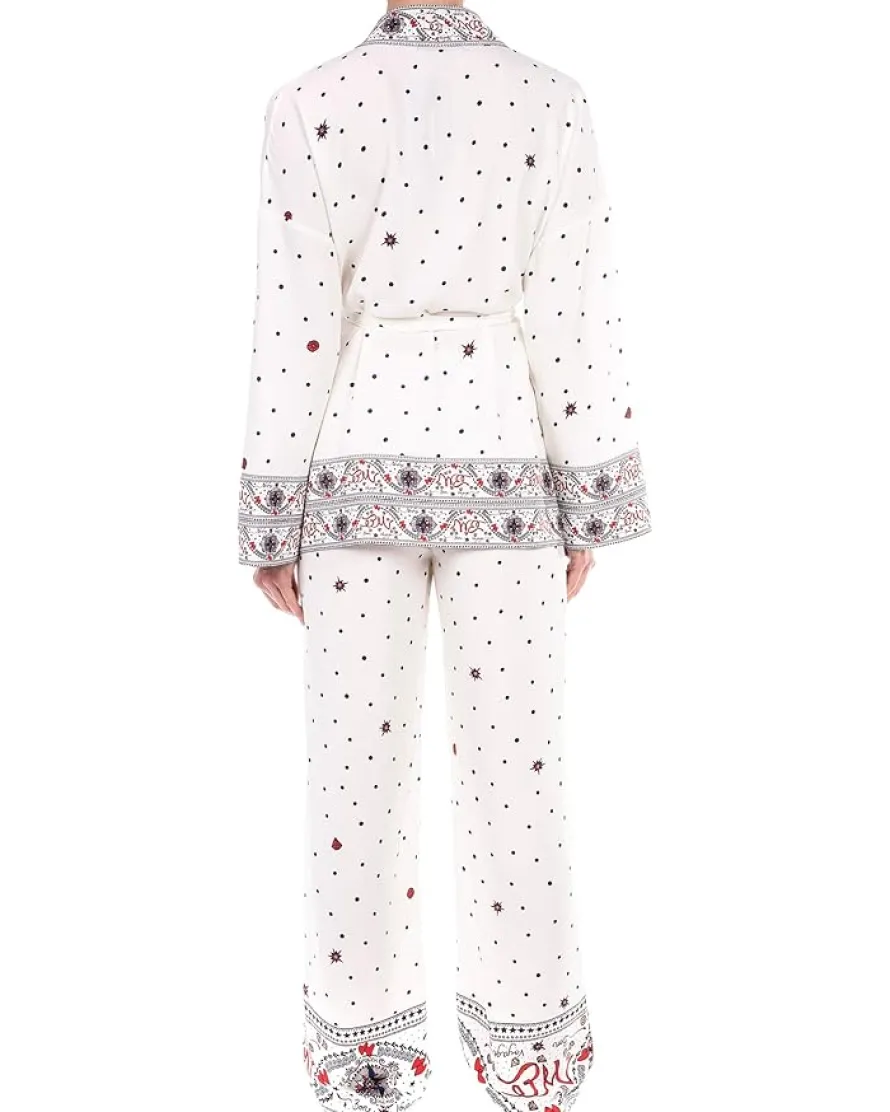Badgley Mischka Bon Voyage Boarder Print Kimono Women's