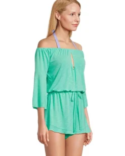 BECCA Breezy Basics Off The Shoulder Romper Women's