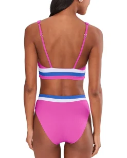 BECCA Coast Line Rib Rory Color Block Sport Bra Women's