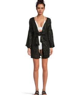 BECCA Colette Clare Crochet Flower Plunge One Piece Women's