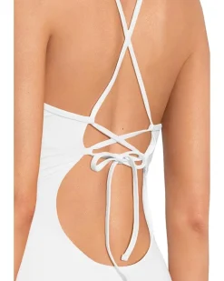 BECCA Colette Clare Crochet Flower Plunge One Piece Women's