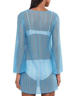 BECCA Golden Metallic Crochet Buckle Tunic Women's