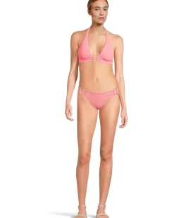 BECCA Modern Edge Rib Mira U Buckle Halter Top Women's