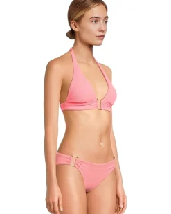 BECCA Modern Edge Rib Mira U Buckle Halter Top Women's