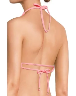 BECCA Modern Edge Rib Mira U Buckle Halter Top Women's
