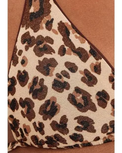 BECCA Safari Leopard Cheryl Reversible Triangle Top Women's