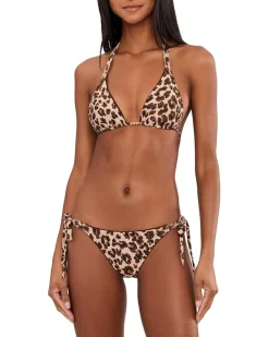 BECCA Safari Leopard Demi Reversible Side Tie Bottom Women's
