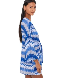 BECCA Santorini Textured Tie Front Tunic Women's