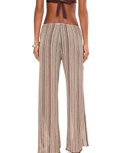 BECCA Seaside Crochet Knit Split Leg Pants Women's