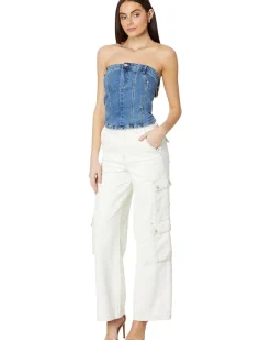 Blank NYC Own It Denim Bustier in Blue Women's