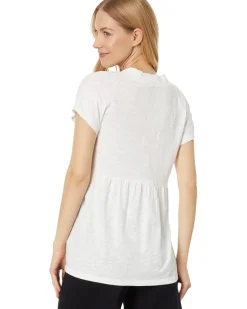 bobi Los Angeles V-Neck Short Sleeve Tier Top Women's