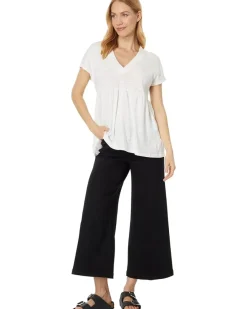 bobi Los Angeles V-Neck Short Sleeve Tier Top Women's