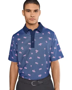 Callaway Azalea Gingham Print Polo Men's