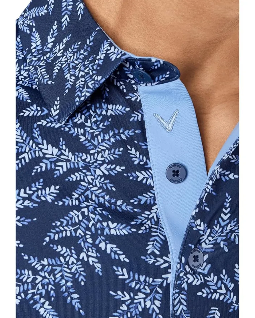 Callaway Chev Botanical Print Polo Men's