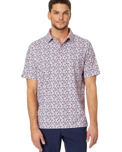 Callaway Trademark Abstract Golf Ball Print Polo Men's