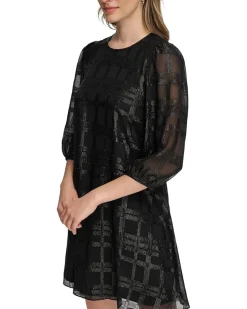 Calvin Klein Chiffon A-Line with Lurex Women's