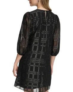 Calvin Klein Chiffon A-Line with Lurex Women's