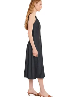 Calvin Klein Denim V-Neck Sleeveless A-Line Women's