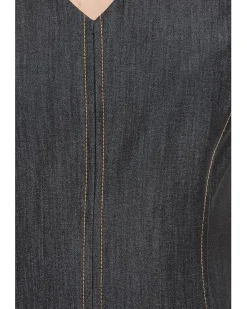 Calvin Klein Denim V-Neck Sleeveless A-Line Women's