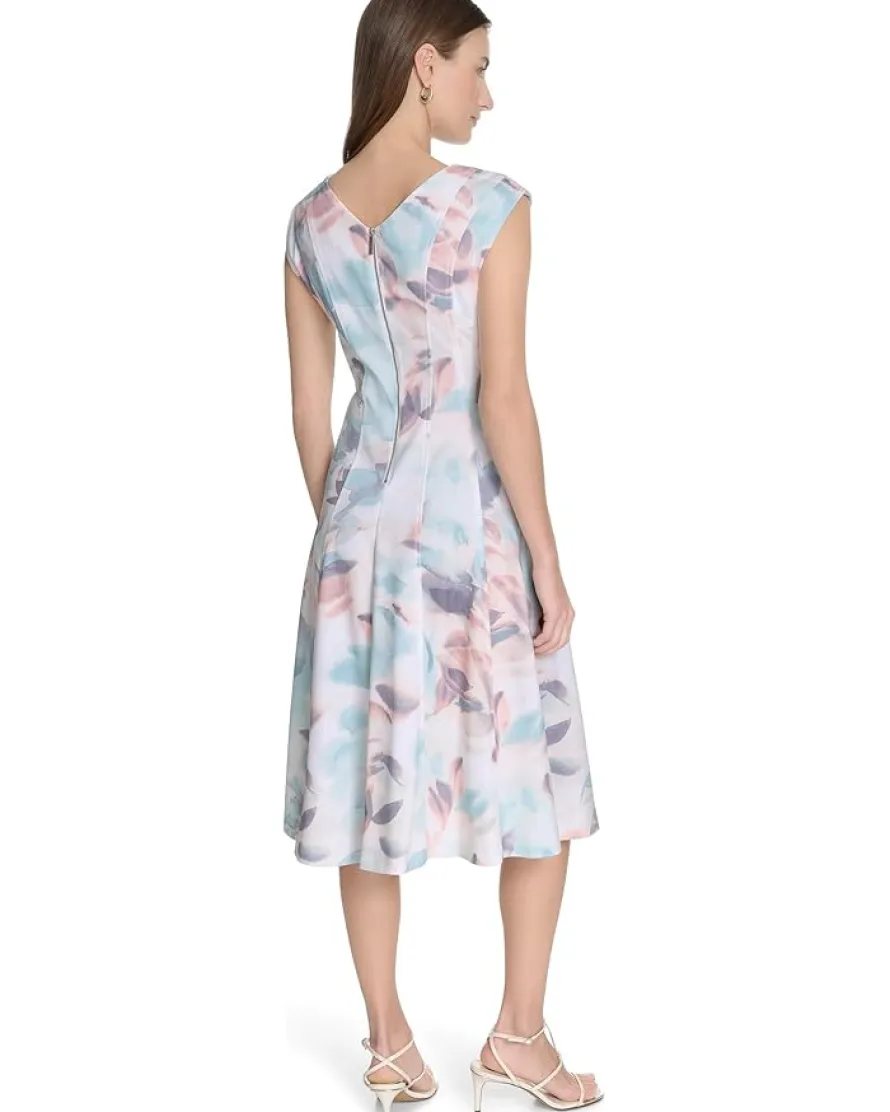 Calvin Klein Printed Seamed Aline Women's