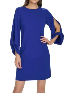 Calvin Klein Scuba Crepe Keyhole Sleeve Women's