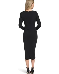 Calvin Klein Scuba Crepe Long Sleeve Midi Sheath Women's