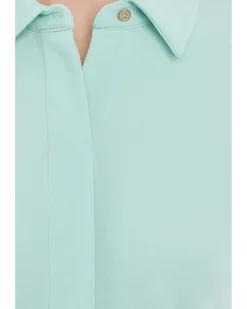 Calvin Klein Scuba Crepe Short Sleeve Self Tie Shirt Dress Women's