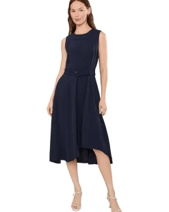 Calvin Klein Sleeveless Belted High Low A-Line Women's