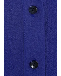 Calvin Klein Sleeveless Collared Pleated Guauze Dress Women's