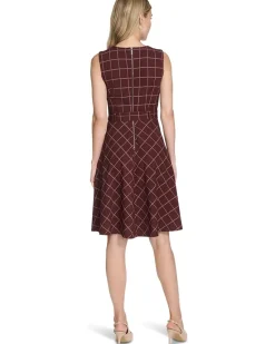 Calvin Klein Sleeveless Plaid Aline Women's