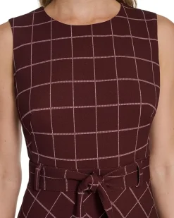 Calvin Klein Sleeveless Plaid Aline Women's
