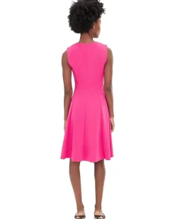 Calvin Klein Sleeveless Scoop Zipper Neck Aline Women's