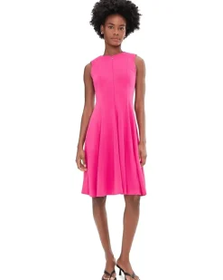 Calvin Klein Sleeveless Scoop Zipper Neck Aline Women's