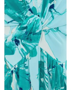 Calvin Klein Sleeveless Twist Floral Jersey Midi Women's