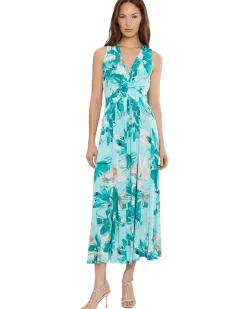 Calvin Klein Sleeveless Twist Floral Jersey Midi Women's