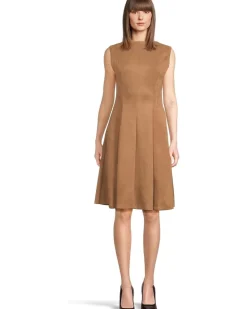 Calvin Klein Sleeveless Zipper Suede Aline Women's