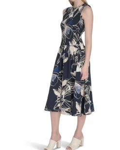Calvin Klein Smocked Commuter Floral Dropwaist Women's