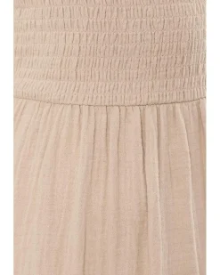 Calvin Klein Smocked Tiered Gauze Maxi Women's