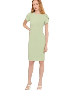 Calvin Klein Tulip Sleeve Solid Sheath Women's