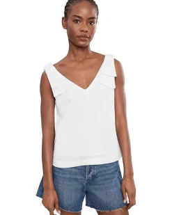 CeCe Bow Strap Linen Top Women's