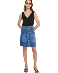 CeCe Bow Strap Linen Top Women's