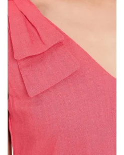 CeCe Bow Strap V-Neck A-Line Dress Women's