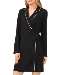 CeCe Collared Wrap Dress Women's