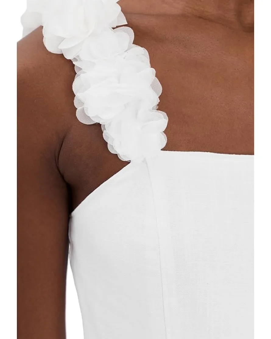 CeCe Floral Strap Tiered Midi Dress Women's