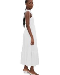CeCe Floral Strap Tiered Midi Dress Women's