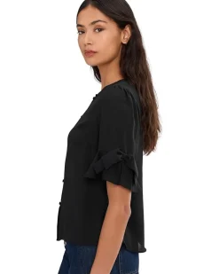 CeCe Flounce Elbow Bow Sleeve Top Women's