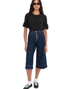 CeCe Flounce Elbow Bow Sleeve Top Women's