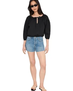 CeCe Long Sleeve Dropped Shoulder Bubble Top Women's