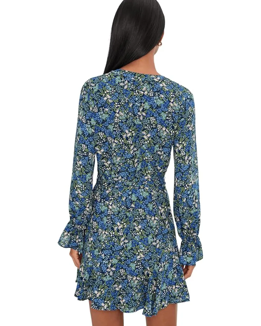 CeCe Long Sleeve Tie Waist Dress Women's