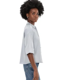CeCe 3/4 Sleeve Drop Shoulder Boxy Top Women's